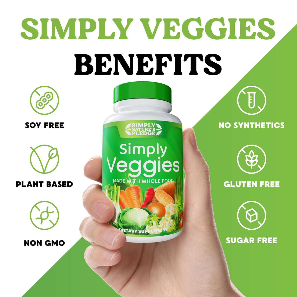 Simply Nature's Pledge Whole Food Superfood Supplement capsules close-up