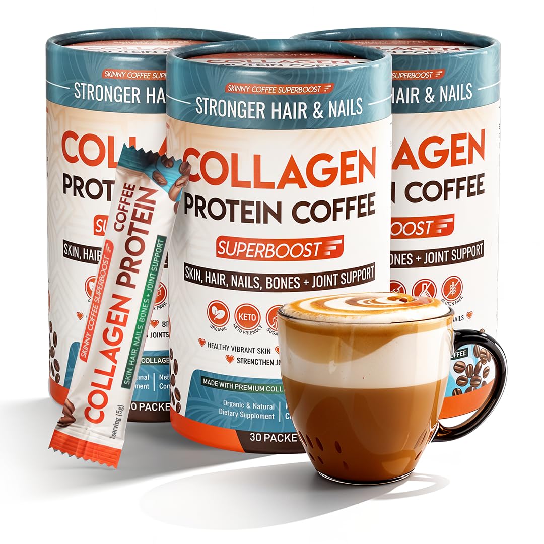 Skinny Coffee SuperBoost Collagen Protein Coffee Powder front view
