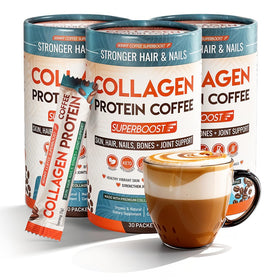Skinny Coffee SuperBoost Collagen Protein Coffee Powder front view