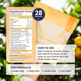 SkinnyFit Super Youth Collagen Powder nutritional information