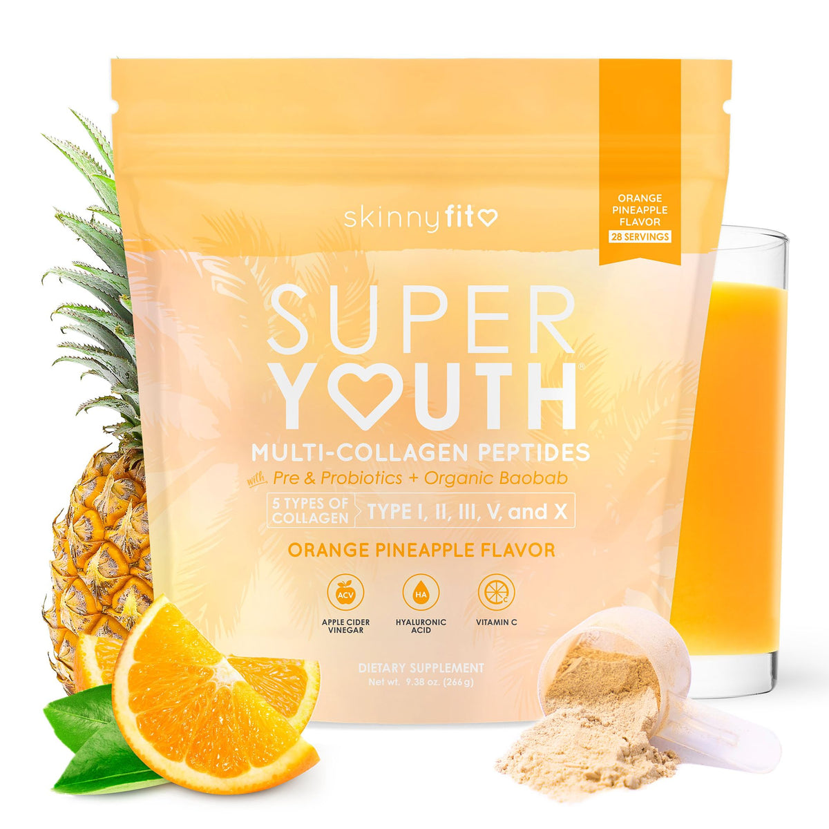 SkinnyFit Super Youth Collagen Powder packaging front view