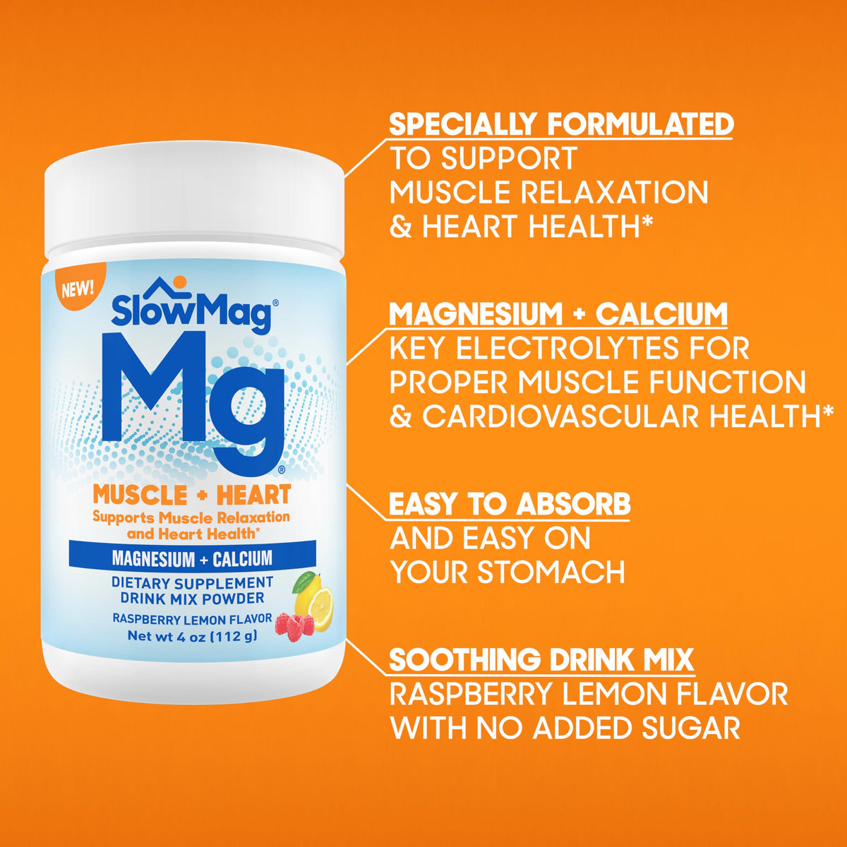 SlowMag Magnesium Powder Raspberry Lemon mixed drink