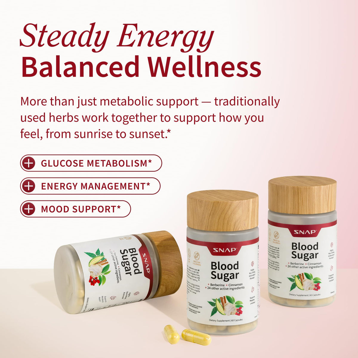 Snap Supplements Blood Sugar Blend ingredients list