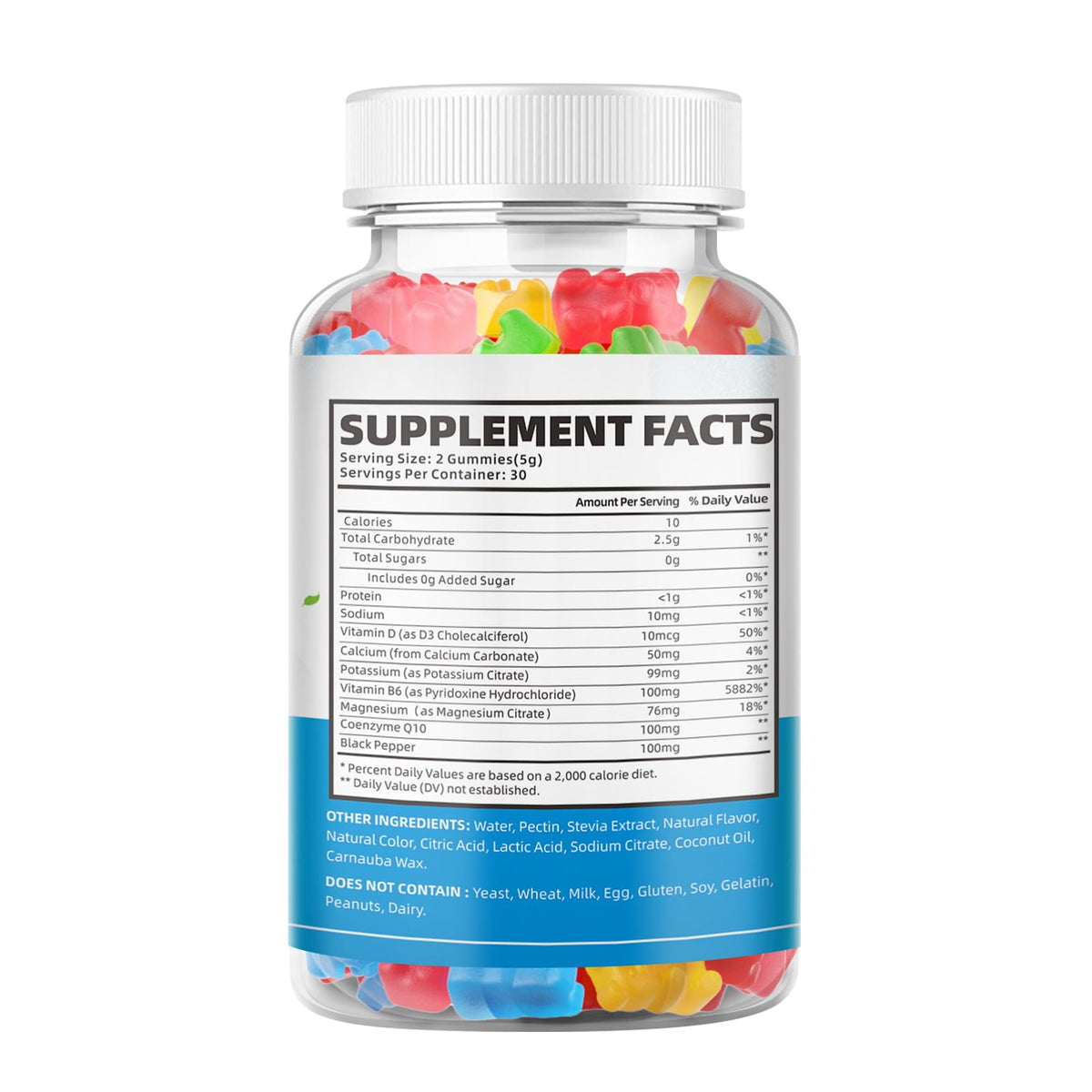 softbear Potassium Gummies back view with ingredients list