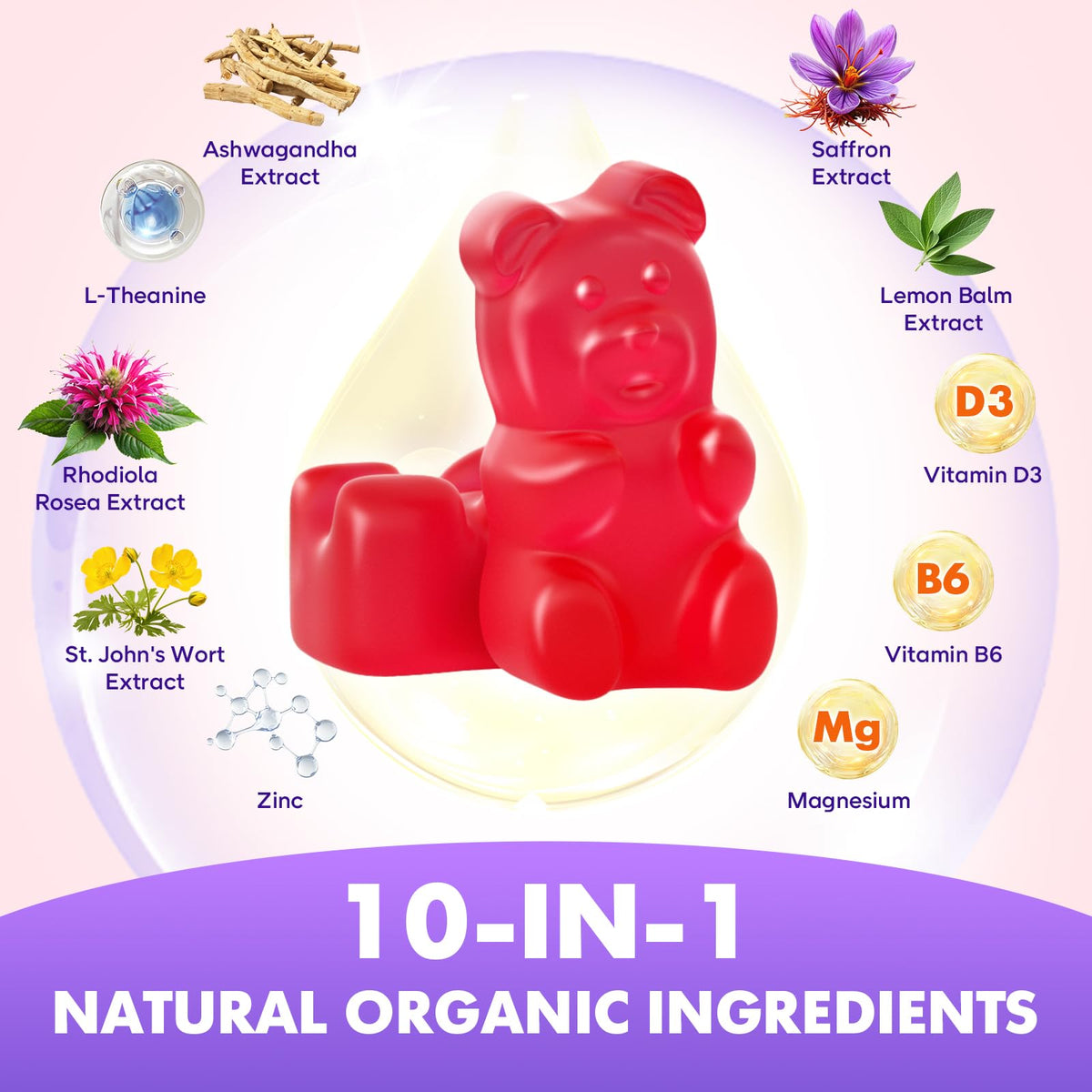 softbear Saffron Gummies showing gummy texture