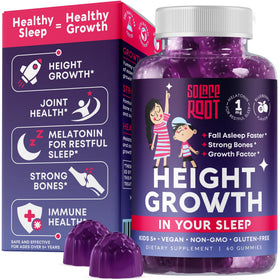 SOLACEROOT Height Growth Gummies front view, 240g package