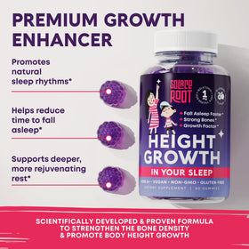 SOLACEROOT Height Growth Gummies lifestyle scene with kids