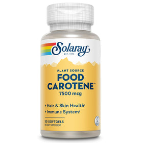 SOLARAY Food Carotene 25000IU softgel bottle front view