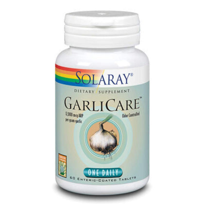 SOLARAY GarliCare Garlic Tablets 12000mcg bottle front view