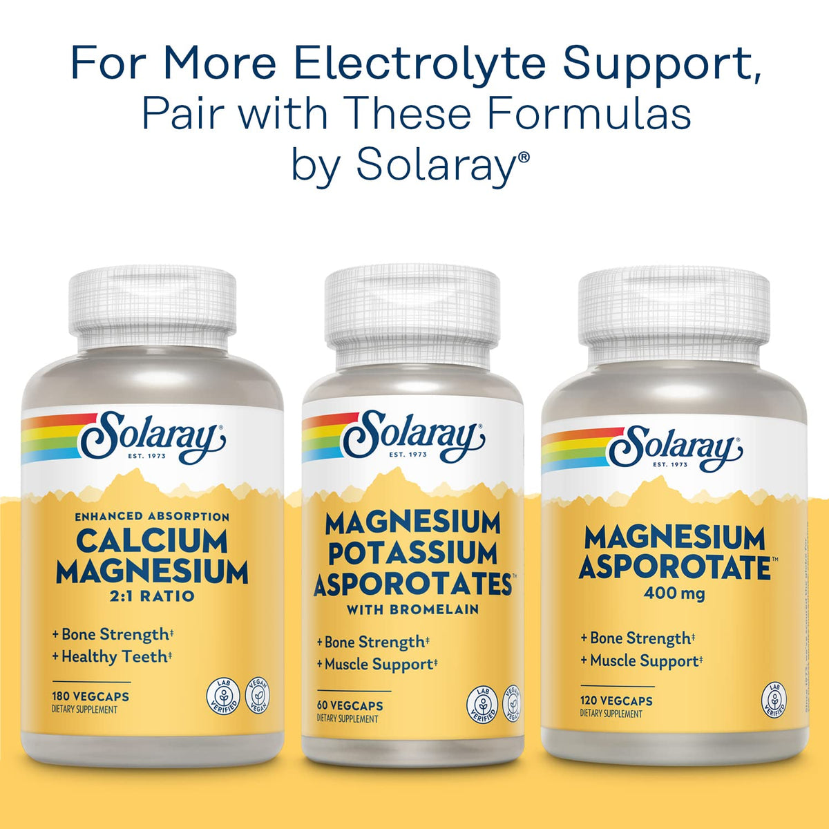 SOLARAY Potassium Asporotate Chelated Supplement with measuring spoon for dosage