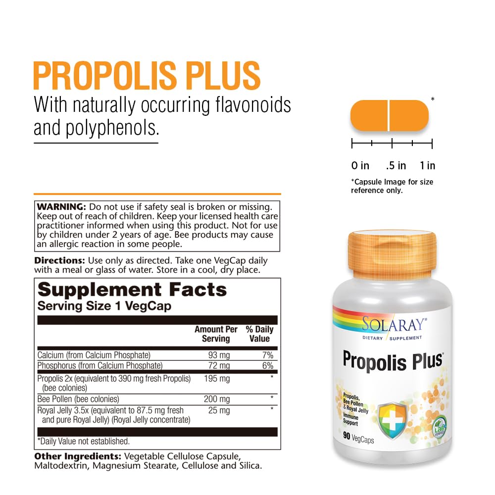 SOLARAY Propolis Plus bottle with label