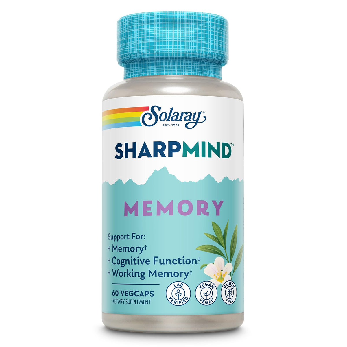 SOLARAY SharpMind Memory Formula 60 VegCaps front view