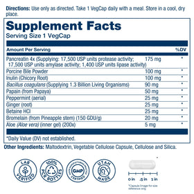 SOLARAY Super daily Plus Probiotics bottle side view