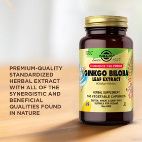 Solgar Ginkgo Biloba Leaf Extract packaging side view
