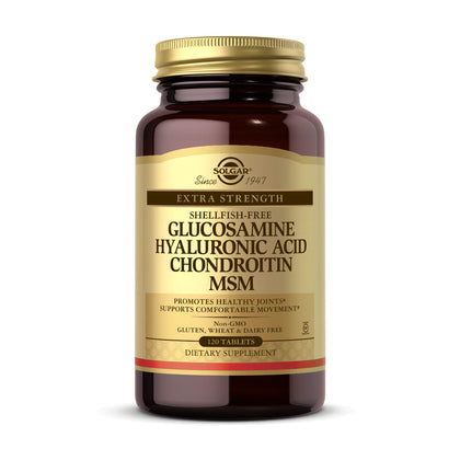 Solgar Glucosamine Hyaluronic Acid Chondroitin Sulphate 60 Capsules front view