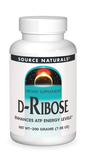 Source Naturals D-Ribose Powder 200 Grams front view