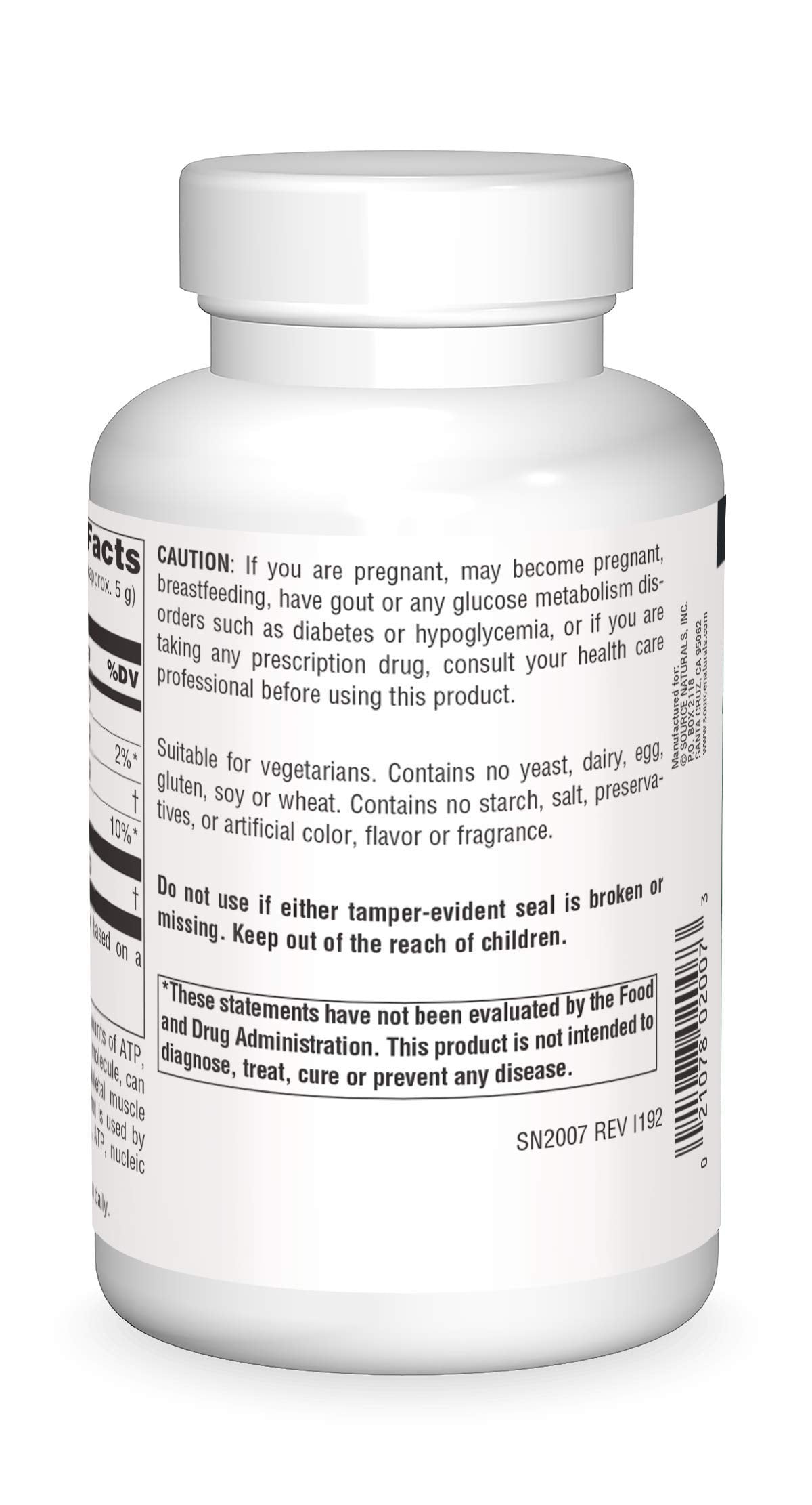 Source Naturals D-Ribose Powder 200 Grams packaging
