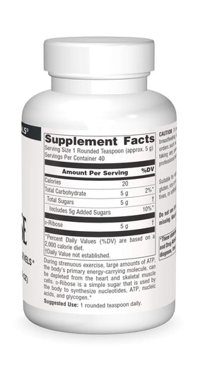 Source Naturals D-Ribose Powder 200 Grams scoop