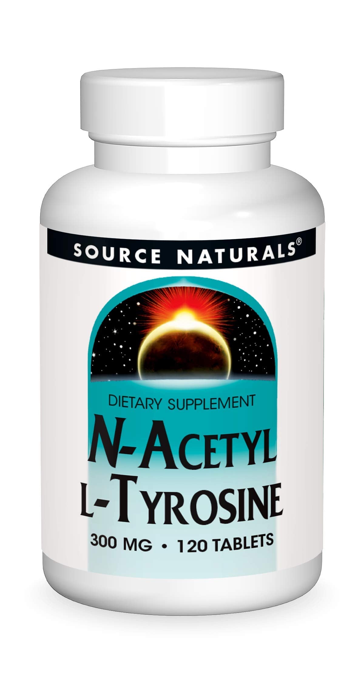 Source Naturals N-Acetyl L-Tyrosine 120 Tablets front view