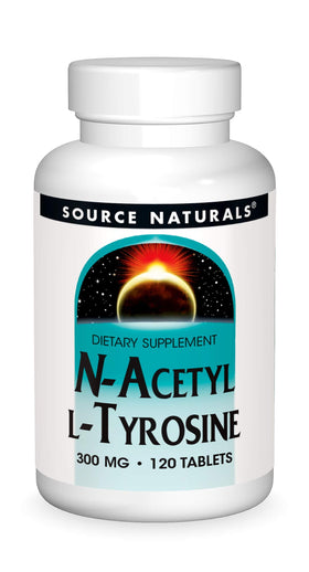 Source Naturals N-Acetyl L-Tyrosine 120 Tablets front view