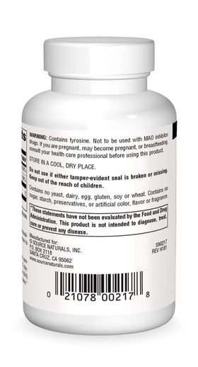 Source Naturals N-Acetyl L-Tyrosine 120 Tablets side view