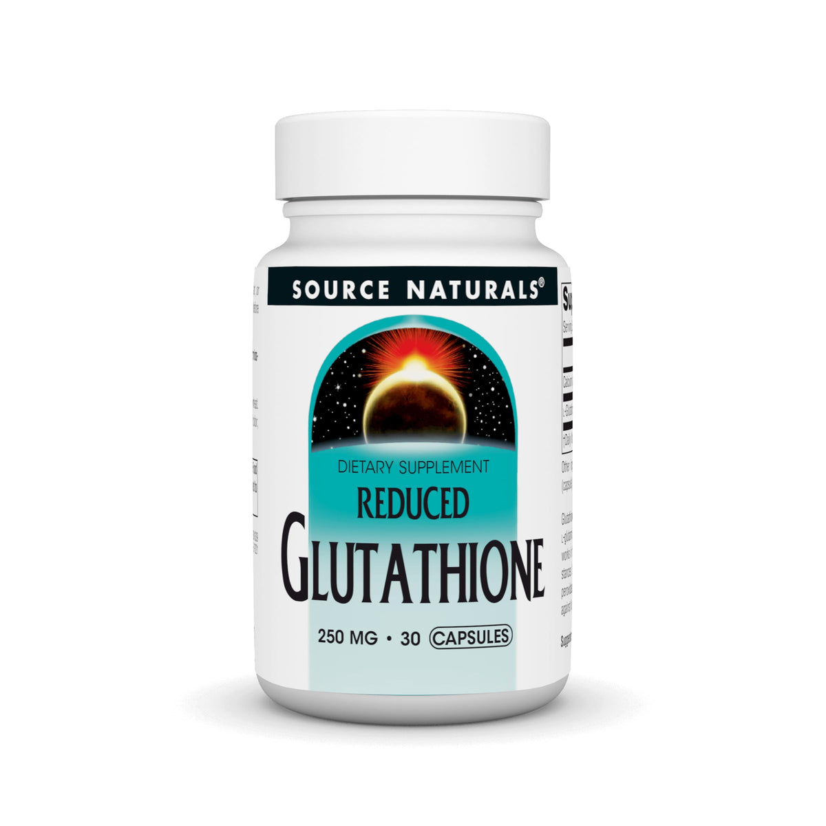 Source Naturals Reduced Glutathione 250 mg 30 Capsules front view