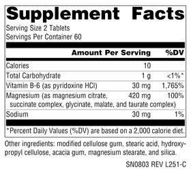 Source Naturals Ultra-Mag 120 Vegan Tablets side view