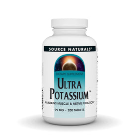 Source Naturals Ultra Potassium 99 mg 200 Tablets front view