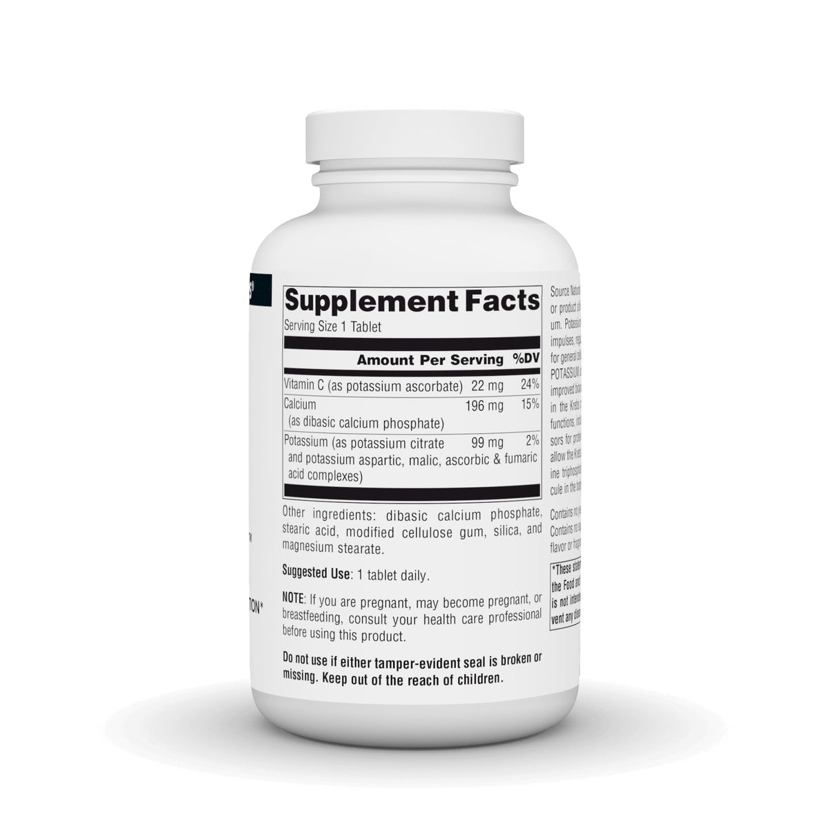 Source Naturals Ultra Potassium 99 mg tablet close-up