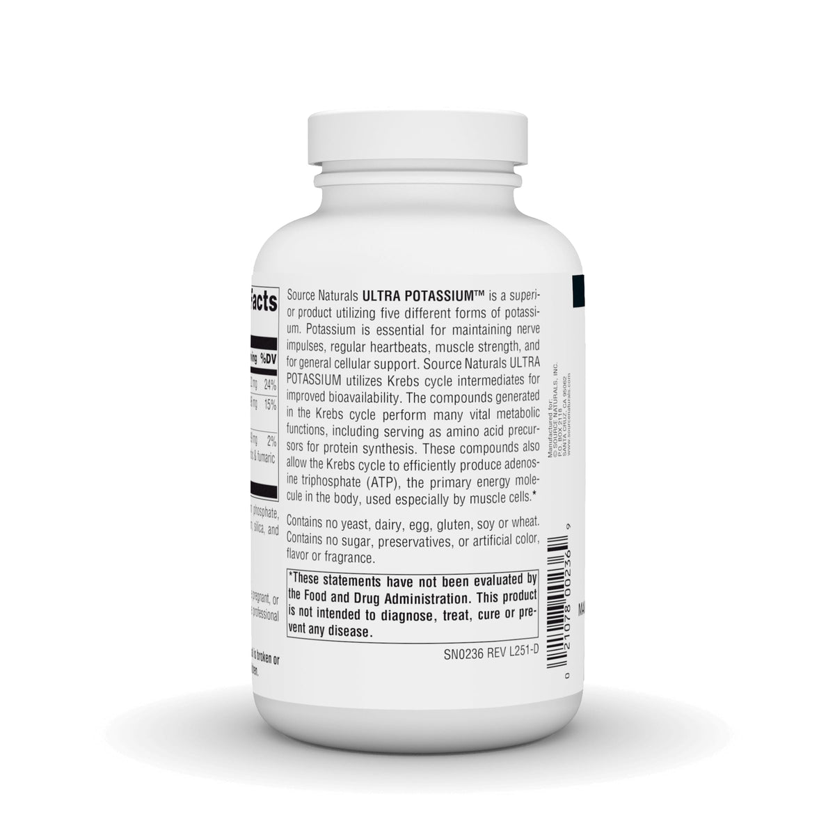 Source Naturals Ultra Potassium packaging details