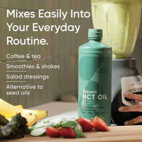 Sports Research Organic Coconut MCT Oil 40oz bottle with measuring spoon