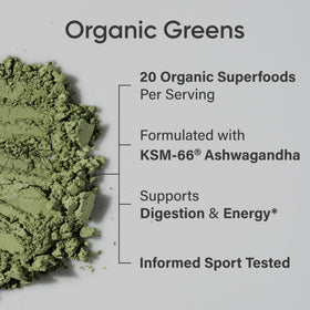 Sports Research Organic Greens Superfood Powder 11.6oz Pineapple Coconut ingredients list