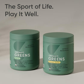 Sports Research Organic Greens Superfood Powder 11.6oz Pineapple Coconut with fruits