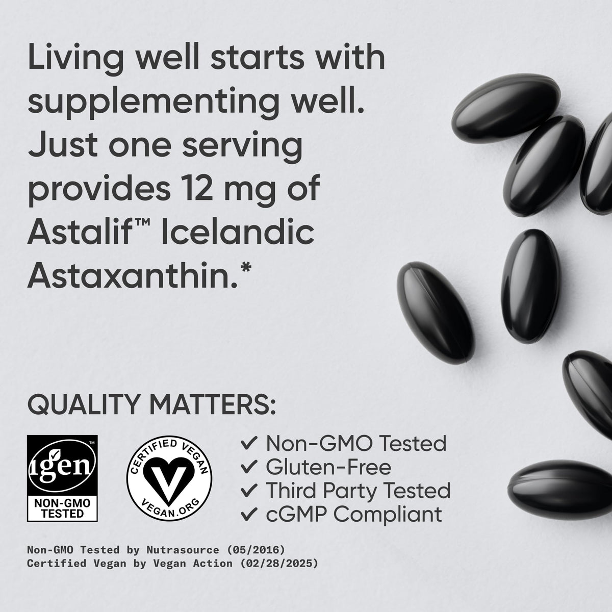 Sports Research Vegan Astaxanthin bottle with ingredients list