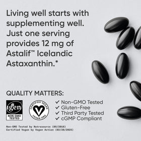 Sports Research Vegan Astaxanthin bottle with ingredients list