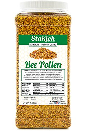 Stakich Bee Pollen Granules 5 lb front view