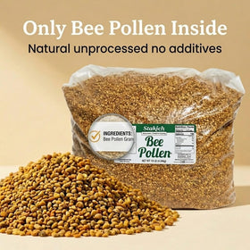 Stakich Bee Pollen Granules added to a smoothie