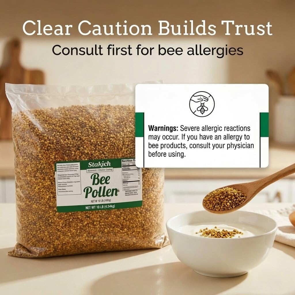 Stakich Bee Pollen Granules granules close-up