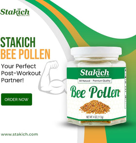 Stakich Bee Pollen Granules in a bowl
