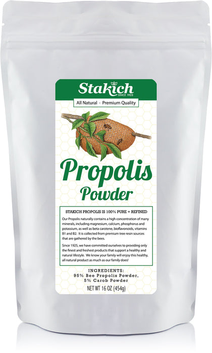 Stakich Bee Propolis Powder 1 Pound front view