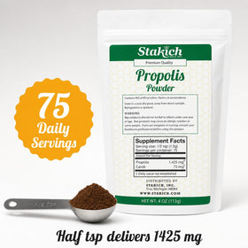 Stakich Bee Propolis Powder 4 Ounce back view