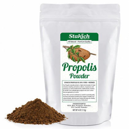 Stakich Bee Propolis Powder 4 Ounce front view