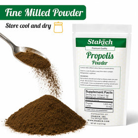 Stakich Bee Propolis Powder 4 Ounce with spoon