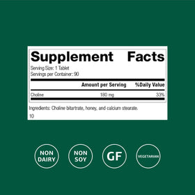 Standard Process Choline 90 Tablets side view