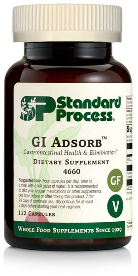 Standard Process GI Adsorb 112 capsules front view