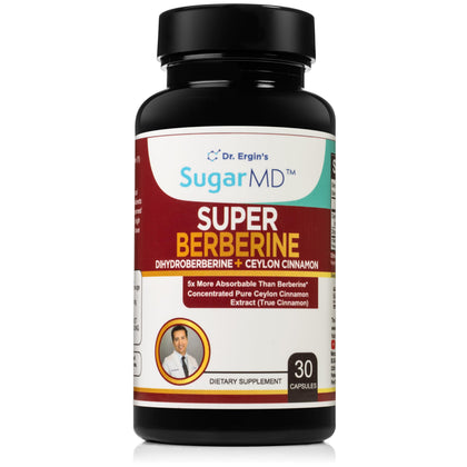SugarMD Super Berberine Supplement bottle front view