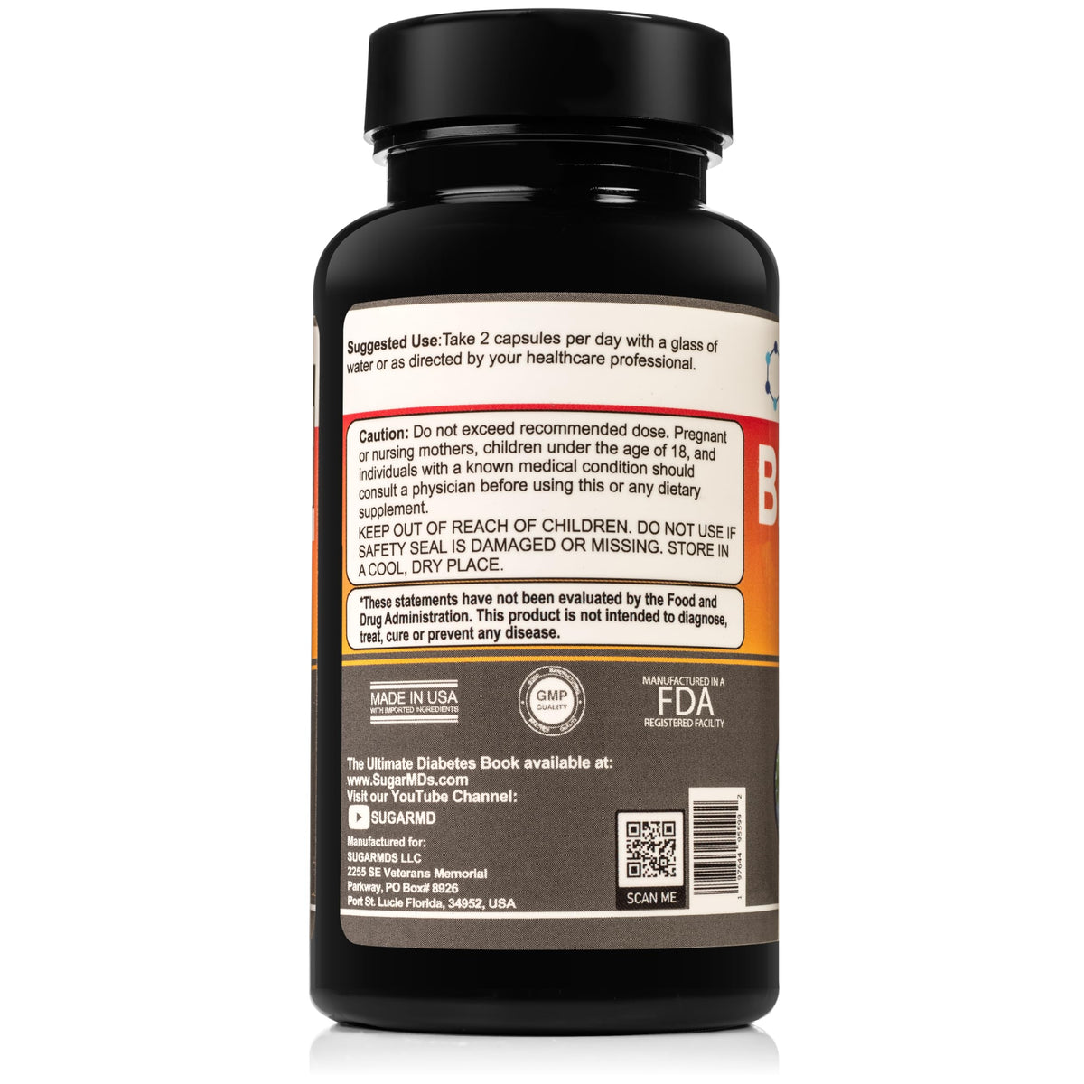 SugarMD Super Berberine Supplement capsules close-up