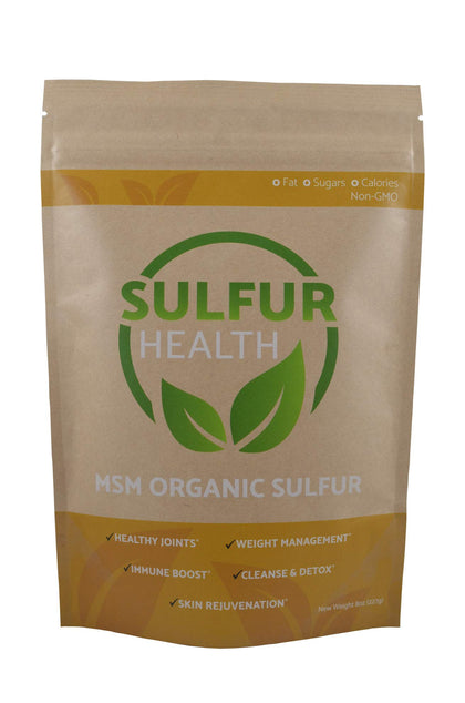 Sulfur Health MSM Organic Sulfur 1 Pound front view