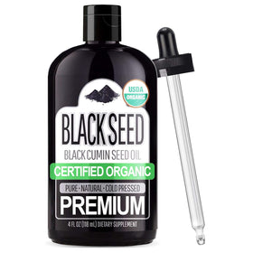 Sun Essential Oils Black Seed Oil dropper and bottle close-up