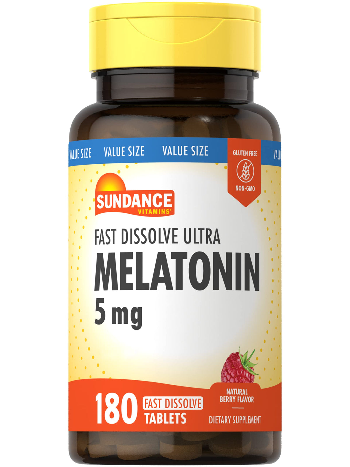 Sundance Melatonin 5mg Tablets 180 count front view